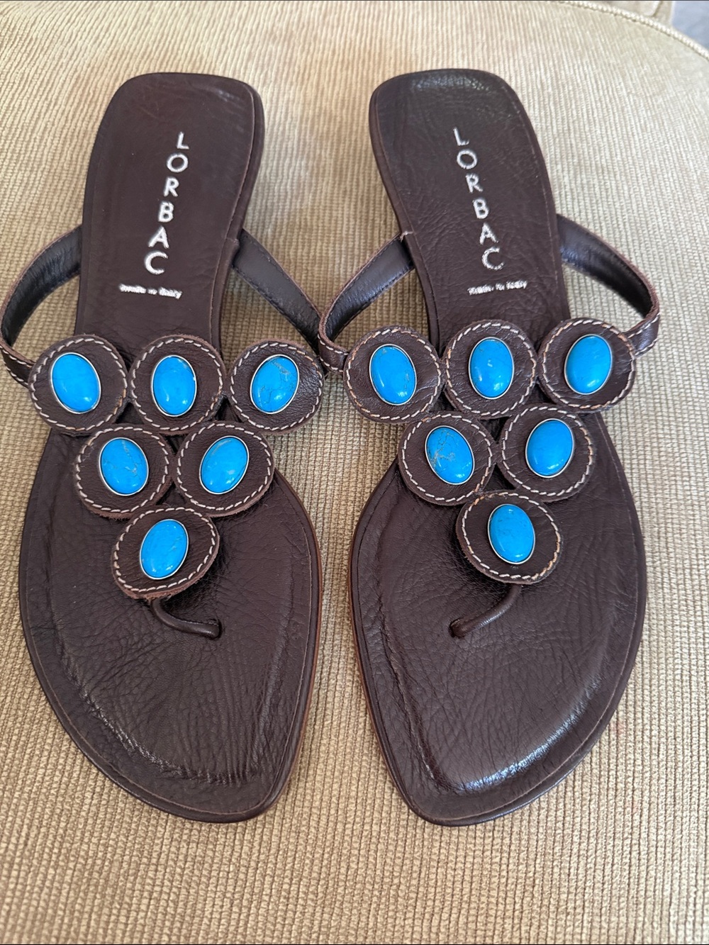 Lorbac Italian sandals preowned sz 38